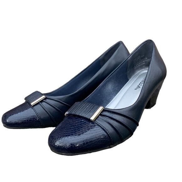 Marbella Megan Black Slip on Pumps Heels Bow Detail Comfort Women’s size 6.5 - Picture 7 of 11